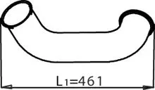 Racord evacuare (lungime:459 461mm) potrivit DAF CF 85, XF 105, XF 95 MX265-XE390C 09.02