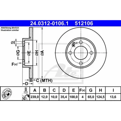 Disc frana ATE 24.0312-0106.1