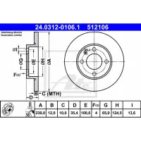 Disc frana ATE 24.0312-0106.1