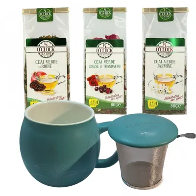 Echilibru Verde, Cana cu infuzor si 3 ceaiuri verzi