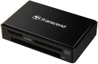Cititor de carduri Transcend - All-in-1, USB 3.0/3.1 Gen 1, negru