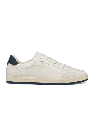 Pantofi sport Serifos cu garnituri de piele - Alb murdar/Bleumarin