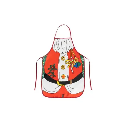 Sort bucatarie, imprimeu Mos Craciun, poliester multicolor, 92x51 cm