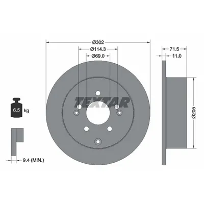 Disc frana TEXTAR 92166103
