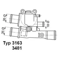 Termostat, lichid racire WAHLER 3481.88D