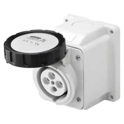 Priza industriala aparenta 10° - IP67 - 3P+N+E 16A 480-500V 50/60HZ - BLACK - 7H - Strangere cu surub