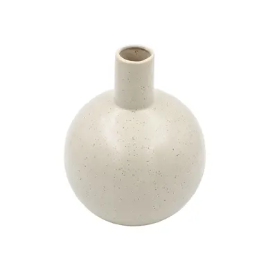 Vază decorativă porțelan 13,5x17 cm bej