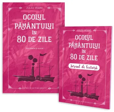 Ocolul Pământului în 80 de zile + jurnal de lectură - Paperback brosat