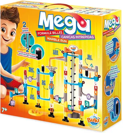 Labirint cu bile de marmura Buki Construction - Mega set