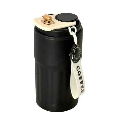 Termos Digital CoffeeMug, Display LED, Termometru inclus, Otel Inoxidabil Interior, Negru, 450ml,MIX14823