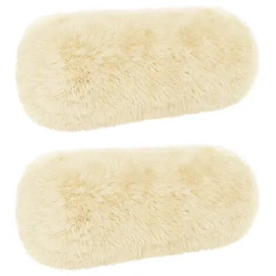 vidaXL Husă pentru pernă 2 pcs HEERLEN Crem Ø 15 x 40 cm Fleece PV