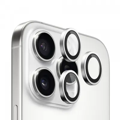 Folie de protectie Camera Spate Blueo 99 Anti-Refective HD pentru Apple iPhone 16 Pro Max / 16 Pro, Sticla Securizata, Argintie