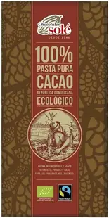 Masă de cacao organică, 100% cacao, 90 g, Chocolates Solé