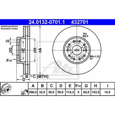 Disc frana ATE 24.0132-0701.1
