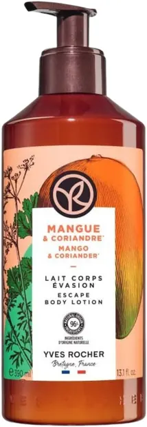 Yves Rocher Bain Nature Lapte de corp, mango și coriandru, 390 ml