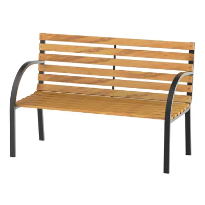 Outsunny Banca de Gradina sau Terasa cu 2 locuri, in Otel 122L x 60L x 80Hcm | Aosom Romania
