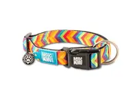 Zgarda cainii Max & Molly, multicolora, reglabila, cu sistem Smart ID, marime M