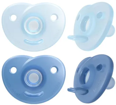 Suzete Philips Avent - Ultra Soothie, 0-6 luni, cu cutie, 2 buc, albastru