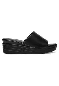 Slapi dama - 99005 - Piele naturala - Textil - Negru