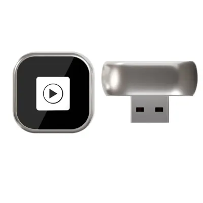 Adaptor wireless CarPlay si Android Auto 2 in 1 din aliaj de zinc, culoare auriu sampanie, compatibil universal