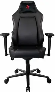 Scaun gaming Arozzi - Primo PU, negru cu logo roșu
