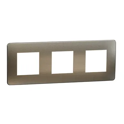 Placa ornament, Unica Studio Metal, trei module, 3 x 2 module, auriu sau bej