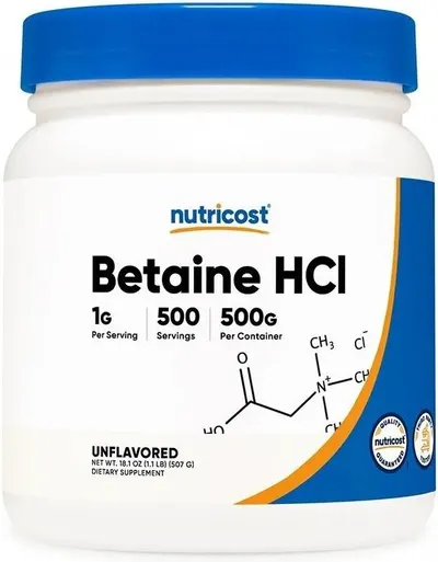 Betaine HCl, 507 g, Nutricost