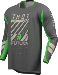 Tricou atv cross Thor Launchmode Futura, culoare gri verde, marime M