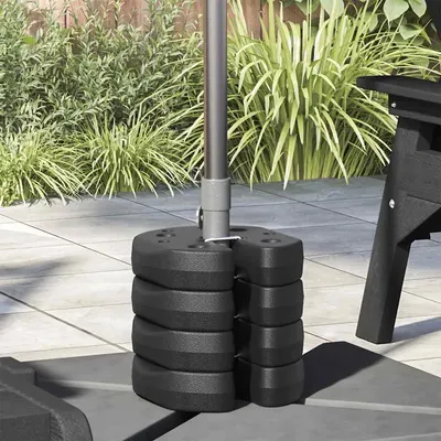 vidaXL Plăci de greutate pavilion, 4 buc., negru, 220x50 mm, beton