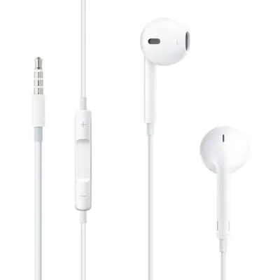 Casti pentru Apple/Samsung/Huawei, Jack 3.5mm, Comenzi volum, Alb Engros