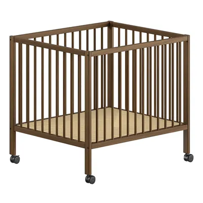 Țarc pentru copii maro din lemn de fag 95x75 cm Dino – Vipack