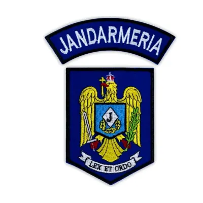 Set Emblema Brodata Maneca Jandarmeria – Scut + Arc – Cu Scai - Default Title