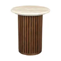 Măsuță auxiliară rotundă cu blat din piatră ø 35 cm Arda – Dutchbone