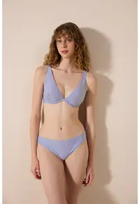 Slip cu model in dungi - Albastru lavanda