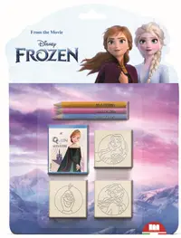Set de creioane Multiprint Frozen - 3 bucăți, cu 3 ștampile