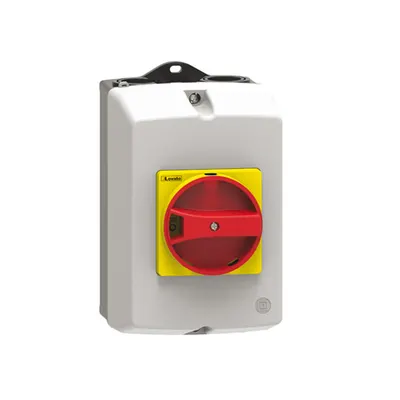 Surface Mount Enclosure Ip65 (4x) For Sm1r... With Rotary Actuator Red/yellow. Width 100mm