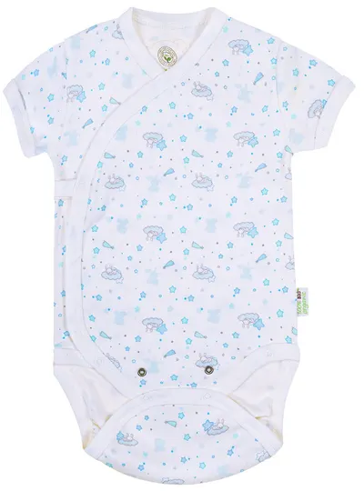 Body cu mânecă scurtă Bio Baby - Bumbac organic, 74 cm, 6-9 luni