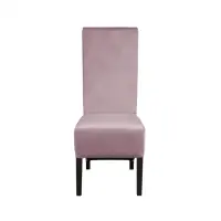Scaun living VANESSA, picioare lemn wenge, stofa roz pudra, 47x60x110 cm
