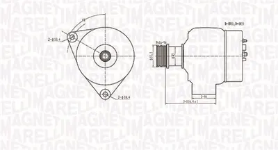 Alternator (14v, 130a) Chrysler Voyager Iv, Voyager V; Dodge Caravan 3.3 3.8 Dupa 2000