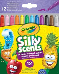 Pasteluri aromate Crayola Silly Scents - 12 culori