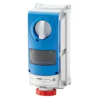 Priza industriala cu interblocaj verticala - WITH BOTTOM -FOR MOUNTING MODULAR DEVICES - FOR HEAVY-DUTY USE - 3P+E 16A 380-415V-50/60HZ 6H-IP66
