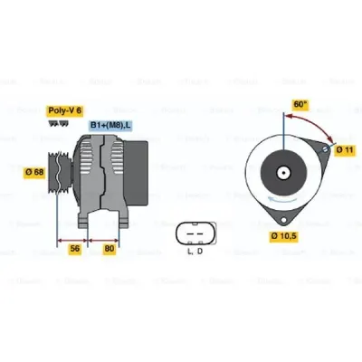 Generator/alternator BOSCH 0 986 041 960