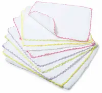 Set de 10 batiste de bumbac BabyJem - alb, 20 x 20 cm