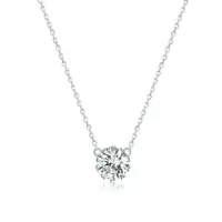 Lantisor argint 925, JW638, model clasic cu zirconiu, placat cu rodiu