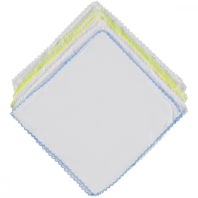 Set 10 batistute din bumbac pentru copii 20x20 cm White