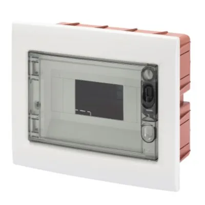 Flush-Mounting Enclosure With Smoked Transparent Door With Extractable Frame - With Terminal Block N (2x16)+(7x10) E (2x16)+(7x10) - 8 Module Ip40