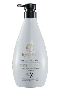 Balsam de Par cu Keratina, EVOQUE Smart Keratin, 380 ml - Profesional, Anti-Frizz, Protectie UV, cu Ulei de Argan si Macadamia