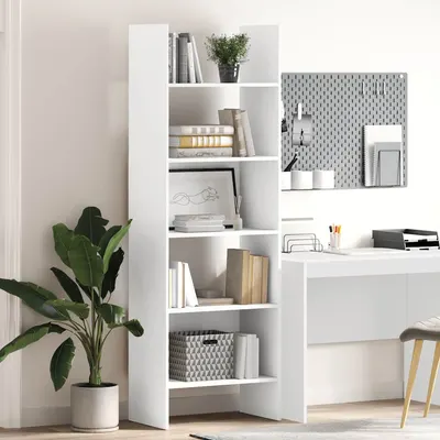 vidaXL Bibliotecă, alb, 60x35x180 cm, lemn prelucrat