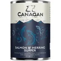 Hrana umeda pentru caini Canagan Somon si Hering 400 gr