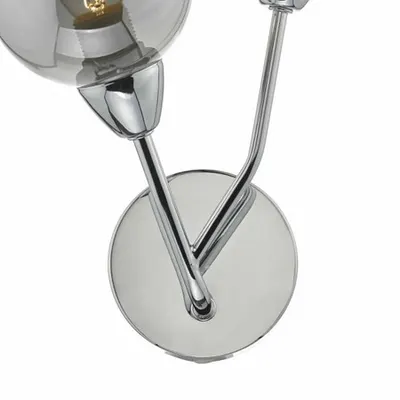 Aplica Eloise 2 Light Wall Light Polished Chrome & Glass